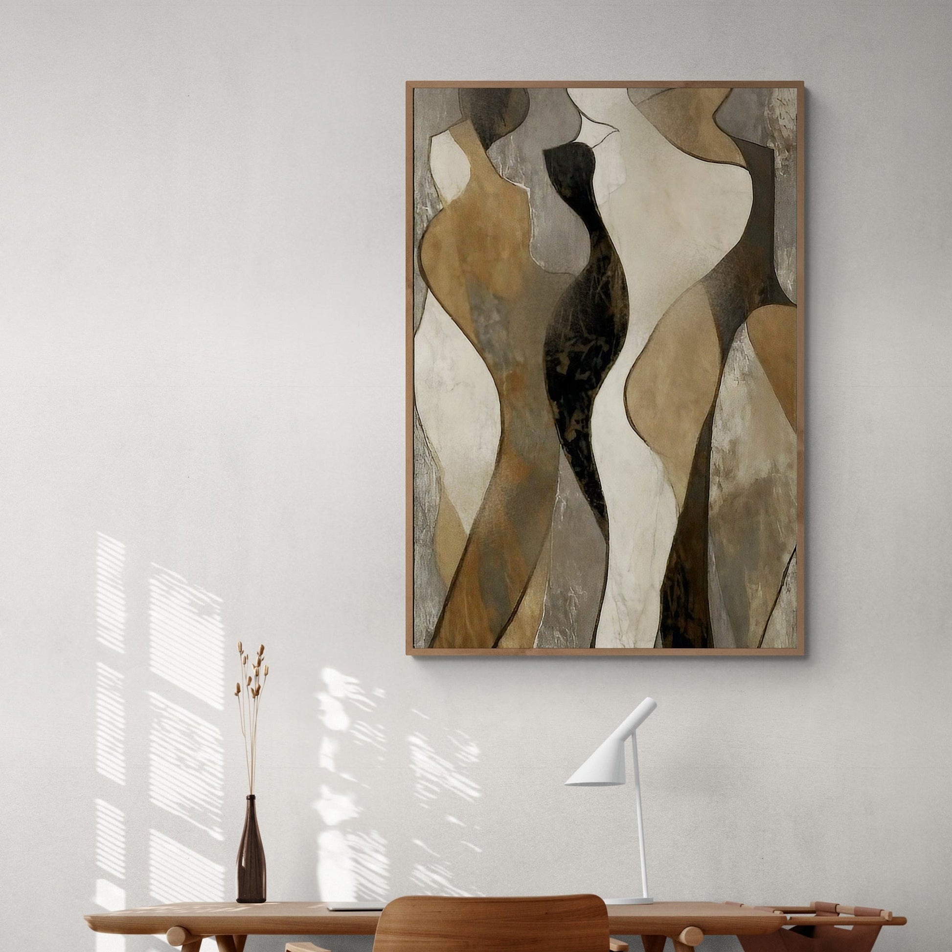 Canvas Print Earth Song by Tailored Canvases; abstract earth-tone shapes on framed canvas on Tampa Home & Garden Store
