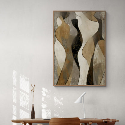 Canvas Print Earth Song by Tailored Canvases; abstract earth-tone shapes on framed canvas on Tampa Home & Garden Store