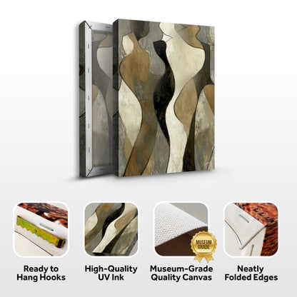 Canvas print Earth Song by Tailored Canvases; abstract earthy shapes in beige, brown, gray on Tampa Home & Garden Store
