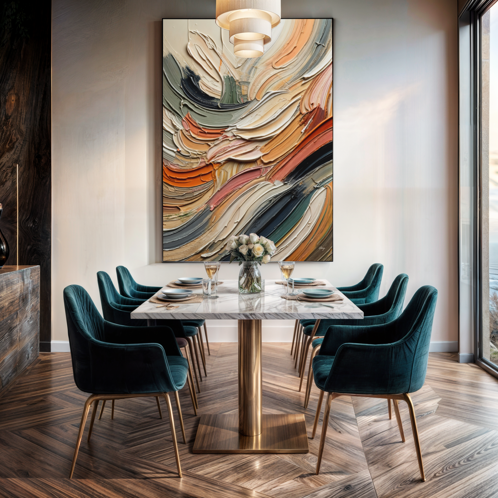 Canvas Print Earthen Strata by Tailored Canvases crafting canvas in earth-tone swirls on Tampa Home & Garden Store
