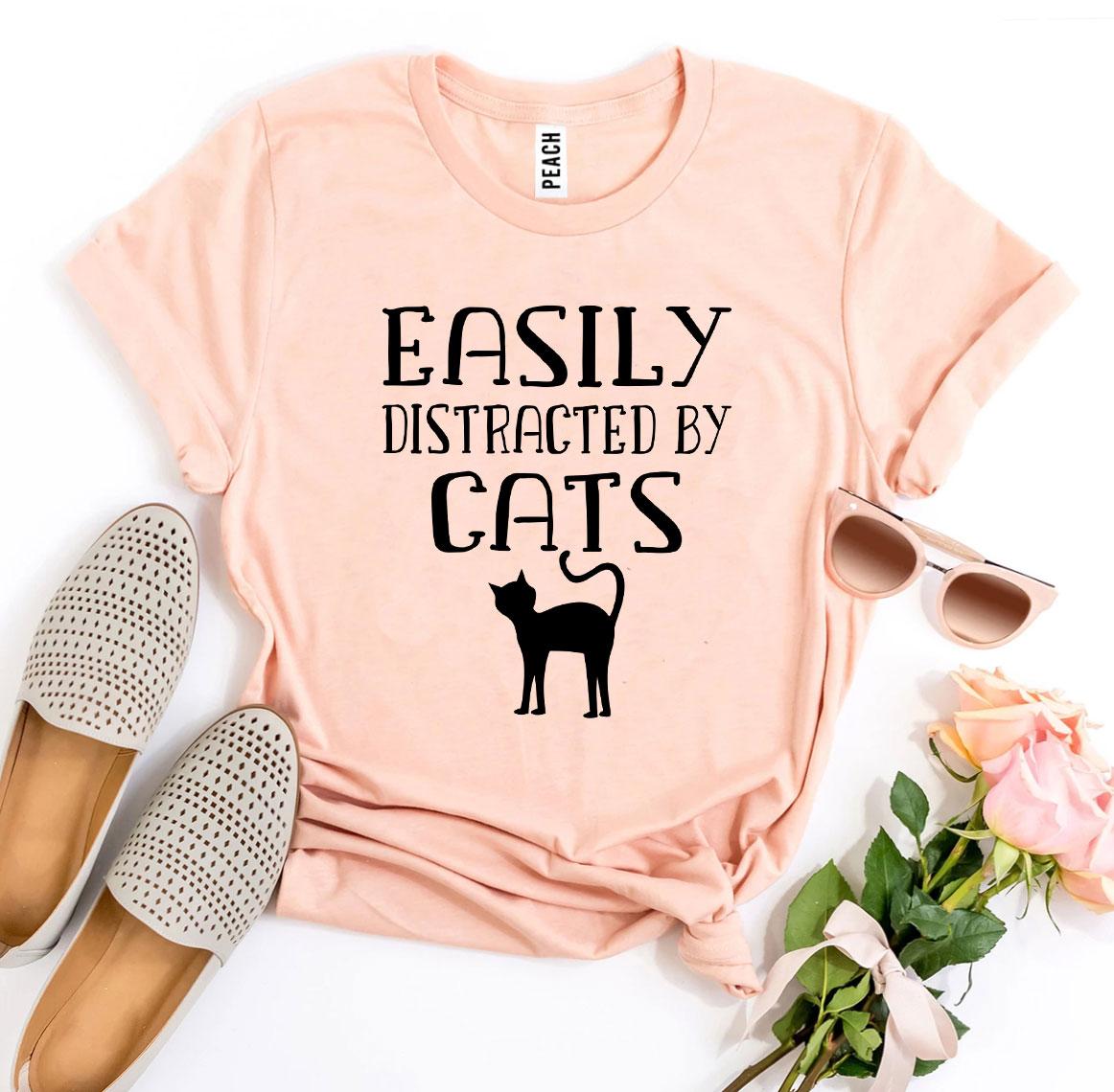 Easily Distracted By Cats T-Shirt - Tampa Home & Garden Store