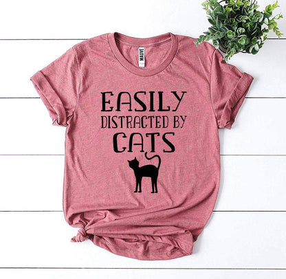 Easily Distracted By Cats T-Shirt - Tampa Home & Garden Store