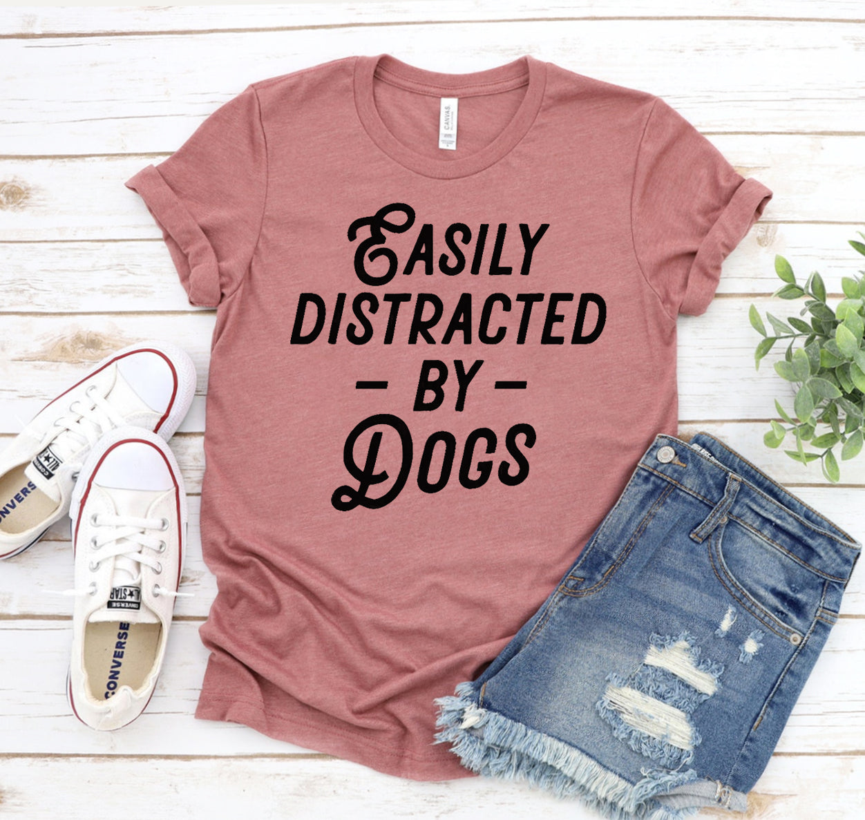 Easily Distracted By Dogs T-shirt - Tampa Home & Garden Store