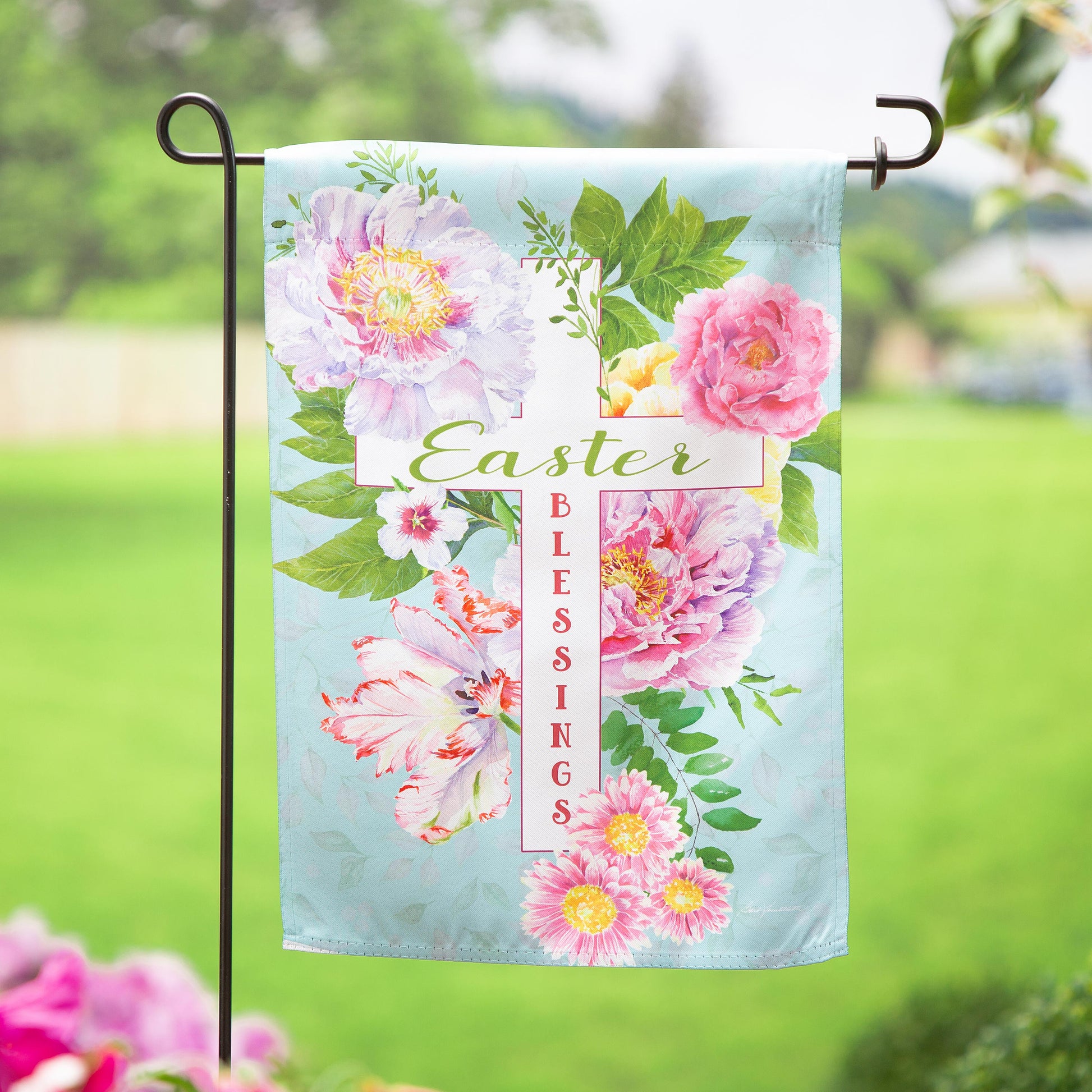 Easter Blessings Suede Garden Flag - Tampa Home & Garden Store