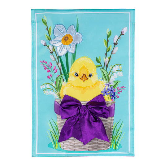 Easter Bow Basket Applique Garden Flag - Tampa Home & Garden Store