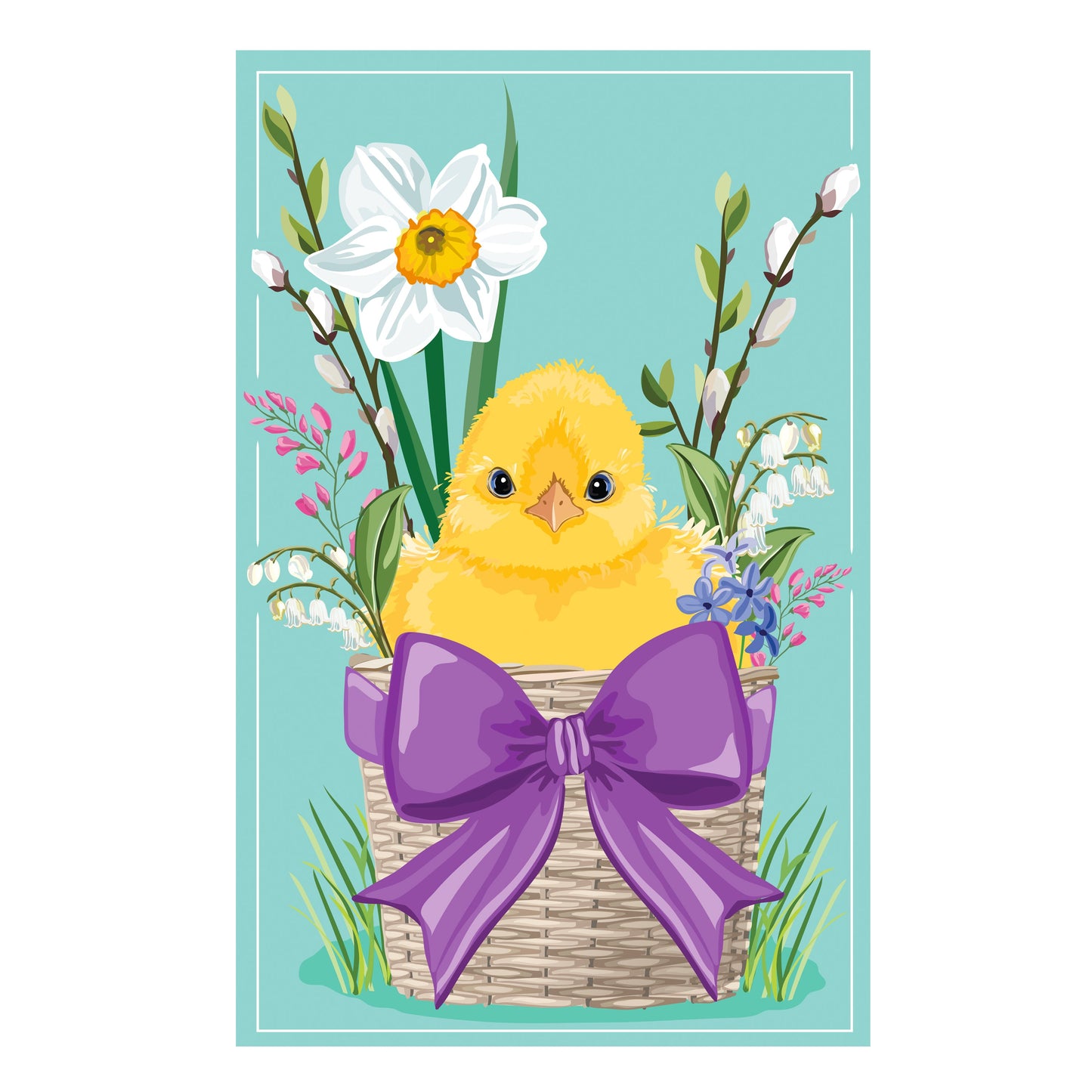 Easter Bow Basket Applique House Flag - Tampa Home & Garden Store