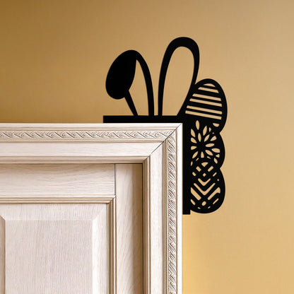 Easter Bunny Corner Metal Wall Art – Festive Rabbit Ear and Egg Decor Accent- KAF606 - Tampa Home & Garden Store