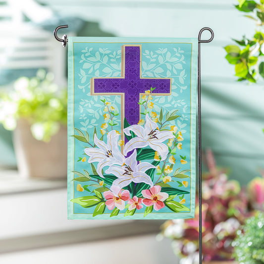 Easter Cross Applique Garden Flag - Tampa Home & Garden Store