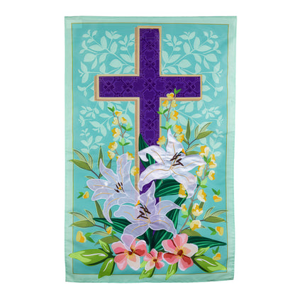 Easter Cross Applique House Flag - Tampa Home & Garden Store