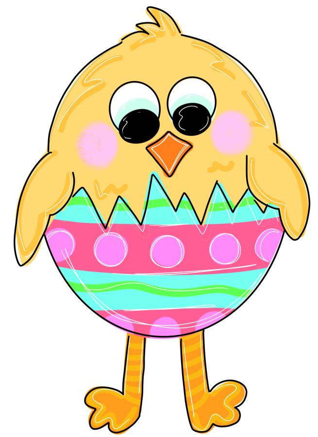 Easter Door Hanger, Chick Door Hanger, wood sign, DECOE-W-529, 22" Door Hanger - Tampa Home & Garden Store