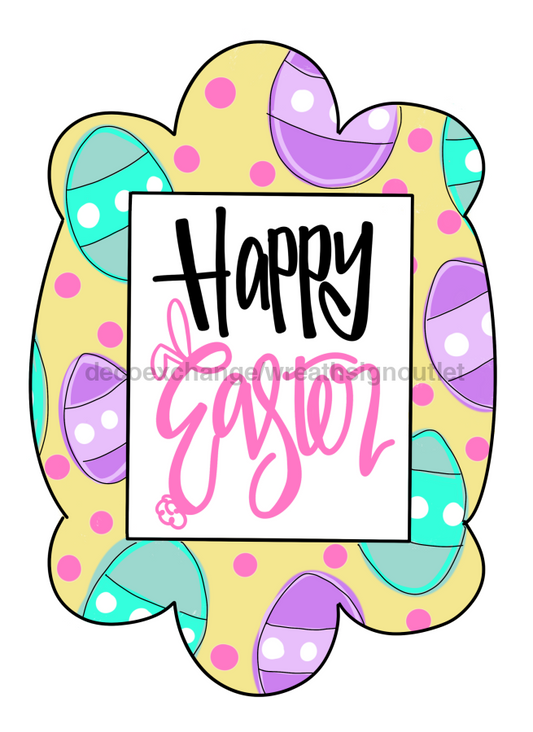 Easter Door Hanger, Happy Easter Door Hanger, wood sign, DECOE-W-530, 22" Door Hanger - Tampa Home & Garden Store