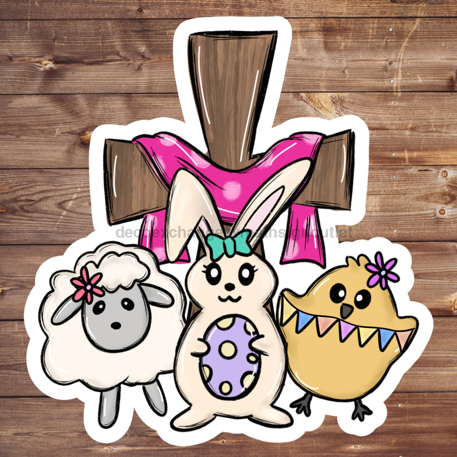 Easter Door Hanger, Religious Door Hanger, wood sign, DECOE-W-392, 22" Door Hanger - Tampa Home & Garden Store