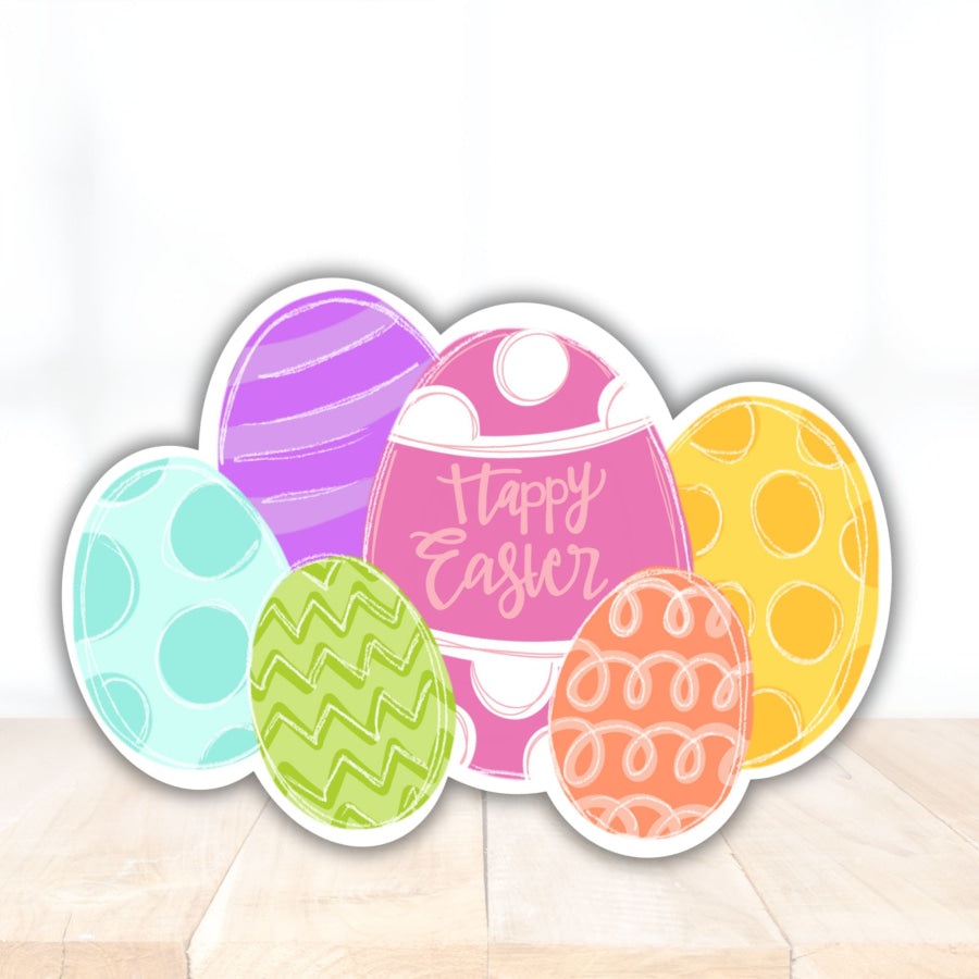 Easter Eggs Door Hanger, TWW-W-0004, 22" Wood Door Hanger - Tampa Home & Garden Store