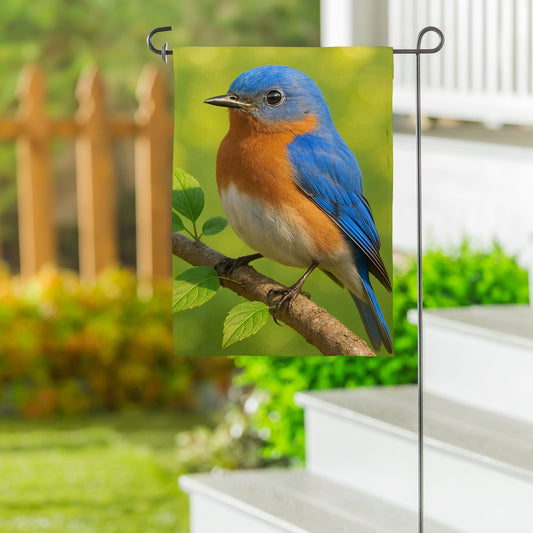 Eastern Blue Bird Suede Garden Flag - Tampa Home & Garden Store