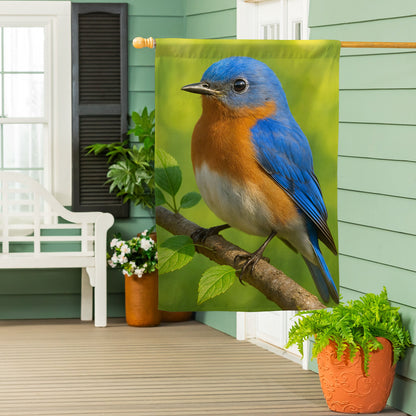 Eastern Blue Bird Suede House Flag - Tampa Home & Garden Store