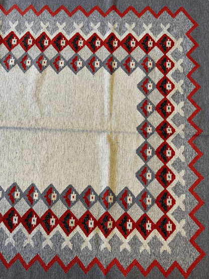 Eastern European Diamond Patterned Kilim Rug 6’4” x 9’1” - Tampa Home & Garden Store