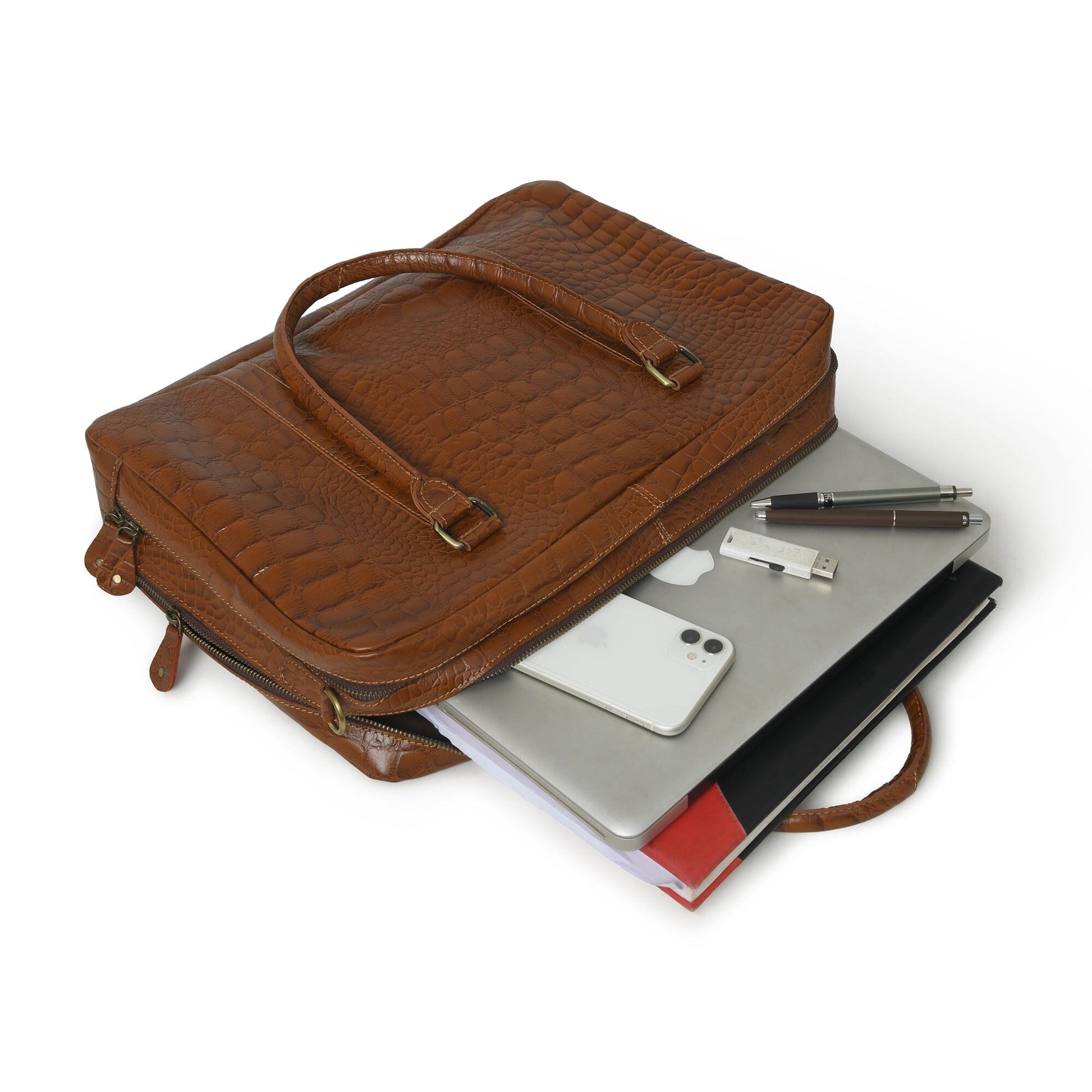 Easton Premium Buffalo Leather Laptop Office Briefcase - Tampa Home & Garden Store