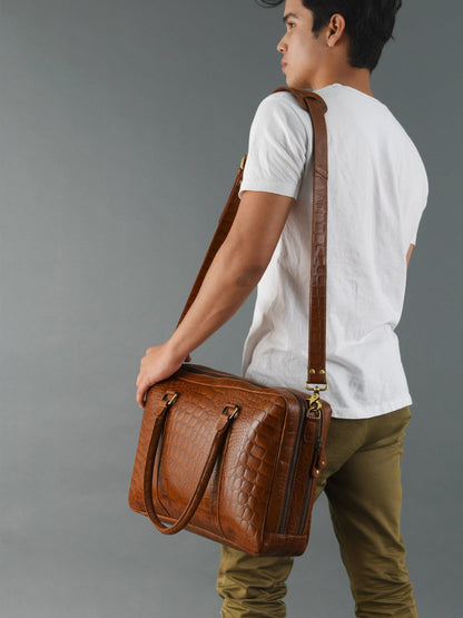 Easton Premium Buffalo Leather Laptop Office Briefcase - Tampa Home & Garden Store