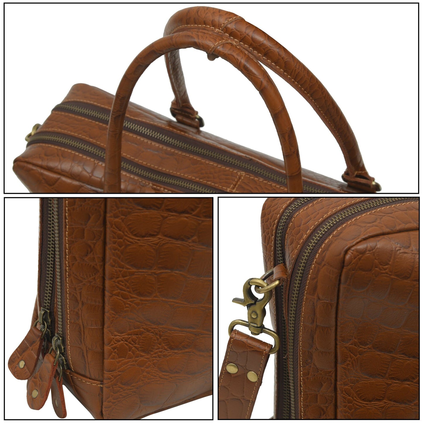 Easton Premium Buffalo Leather Laptop Office Briefcase - Tampa Home & Garden Store