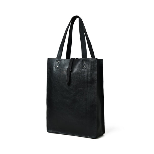 Ebony Elegance Leather Tote - Tampa Home & Garden Store