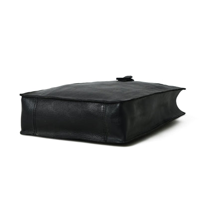 Ebony Elegance Leather Tote - Tampa Home & Garden Store