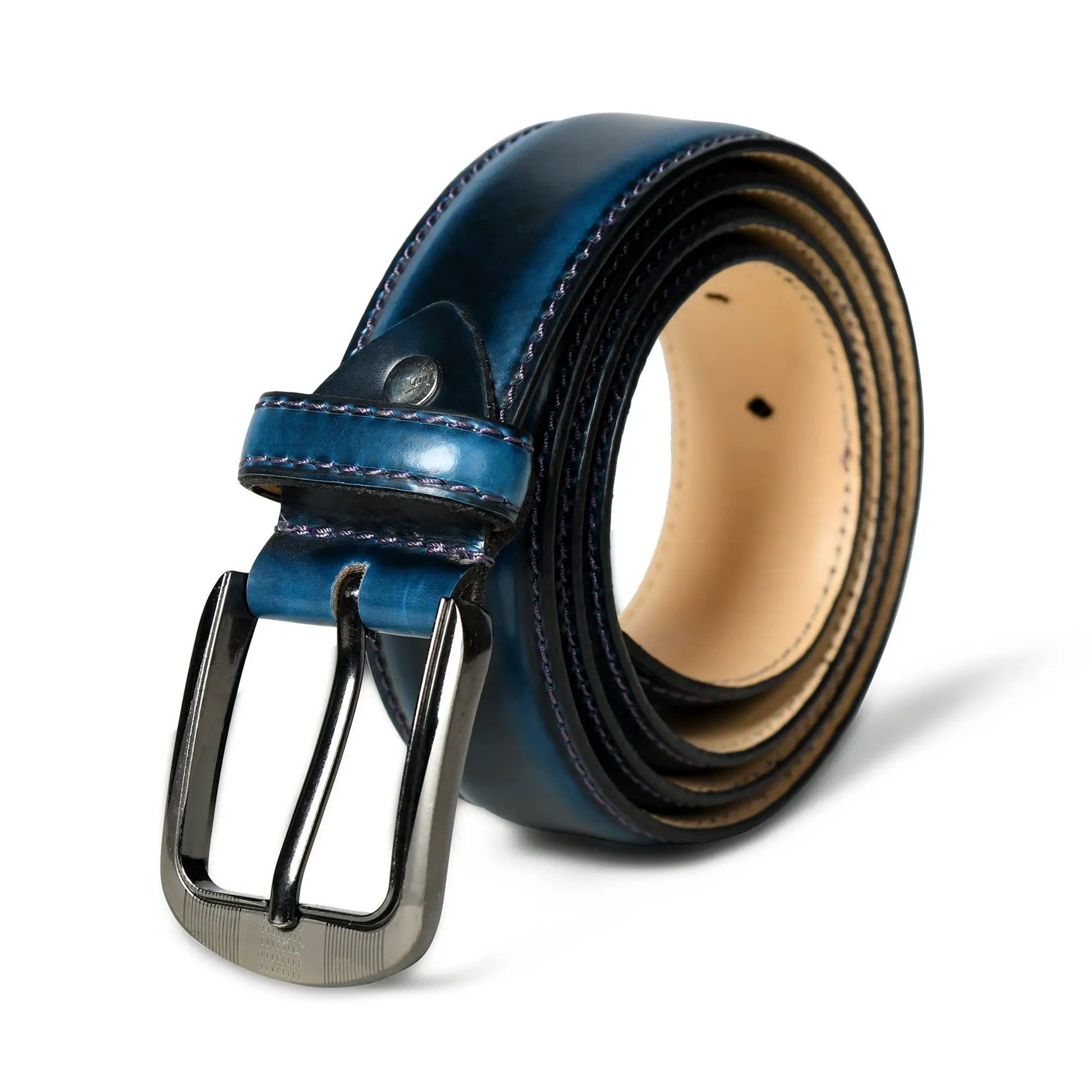 Eclipse Blue Leather Belt - Tampa Home & Garden Store