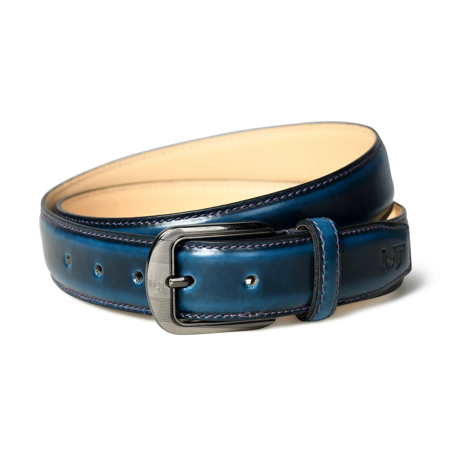 Eclipse Blue Leather Belt - Tampa Home & Garden Store