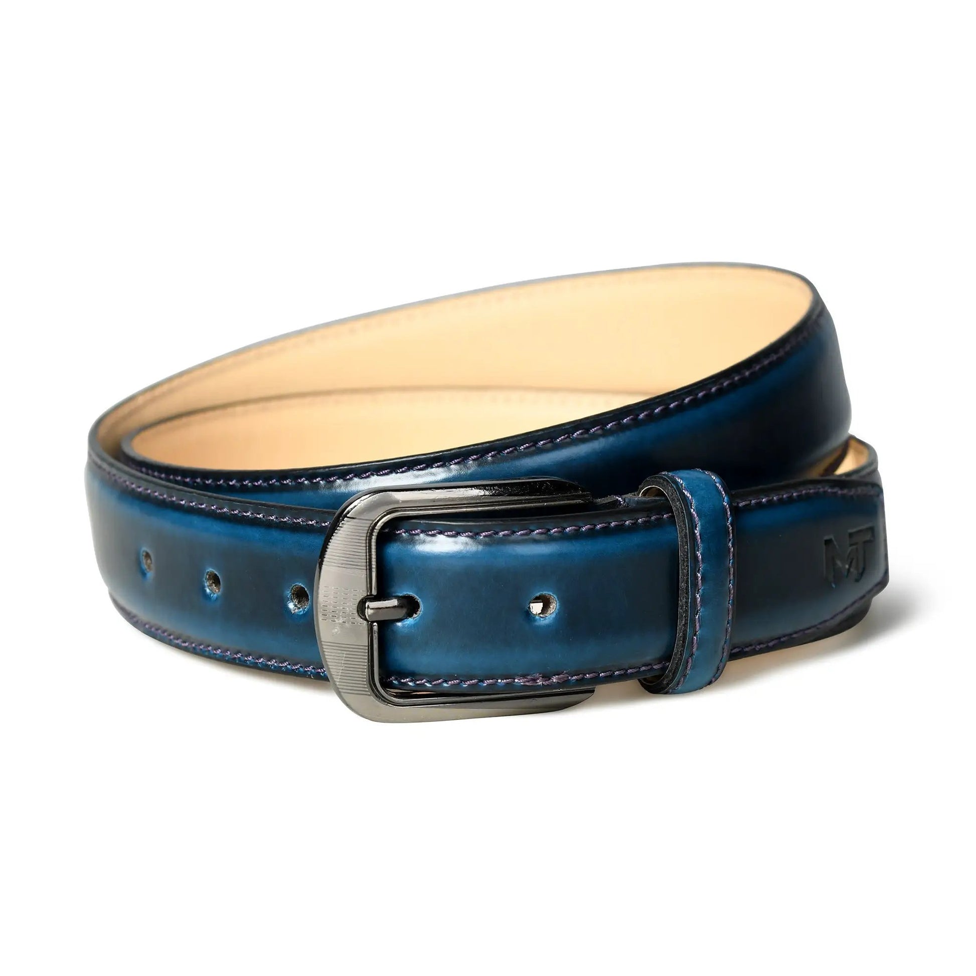 Eclipse Blue Leather Belt - Tampa Home & Garden Store