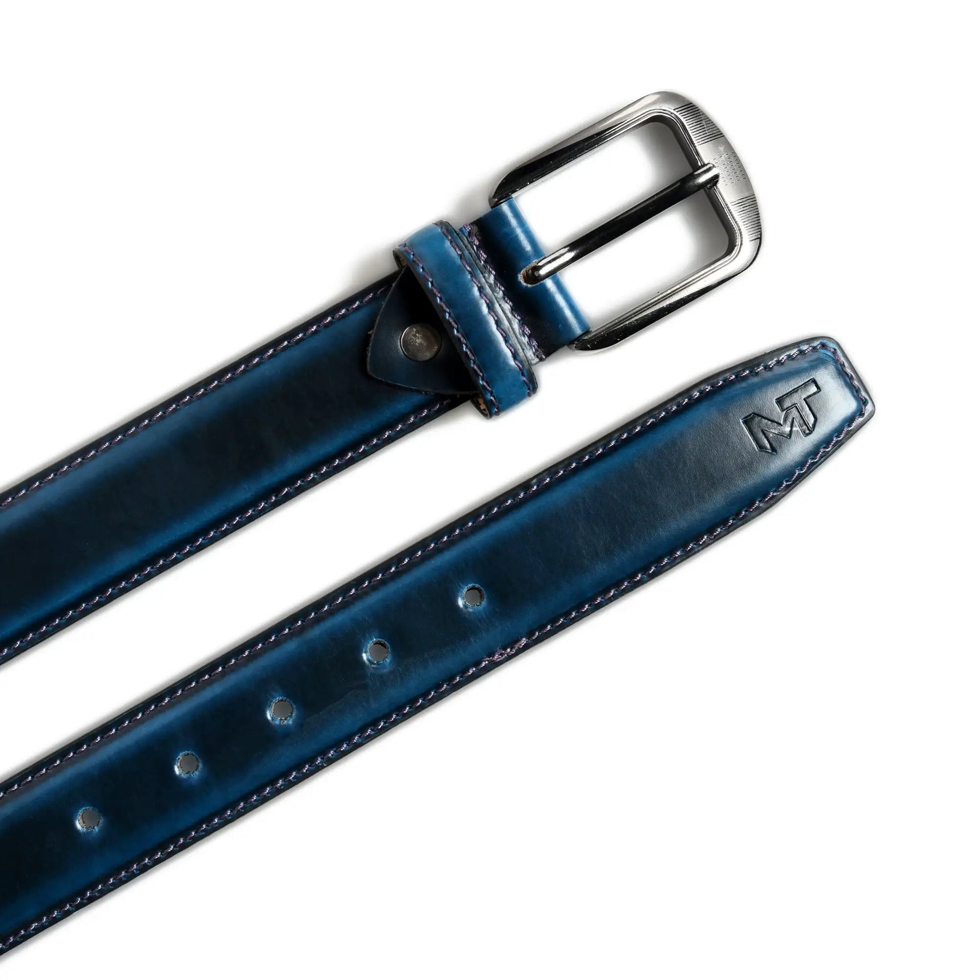 Eclipse Blue Leather Belt - Tampa Home & Garden Store
