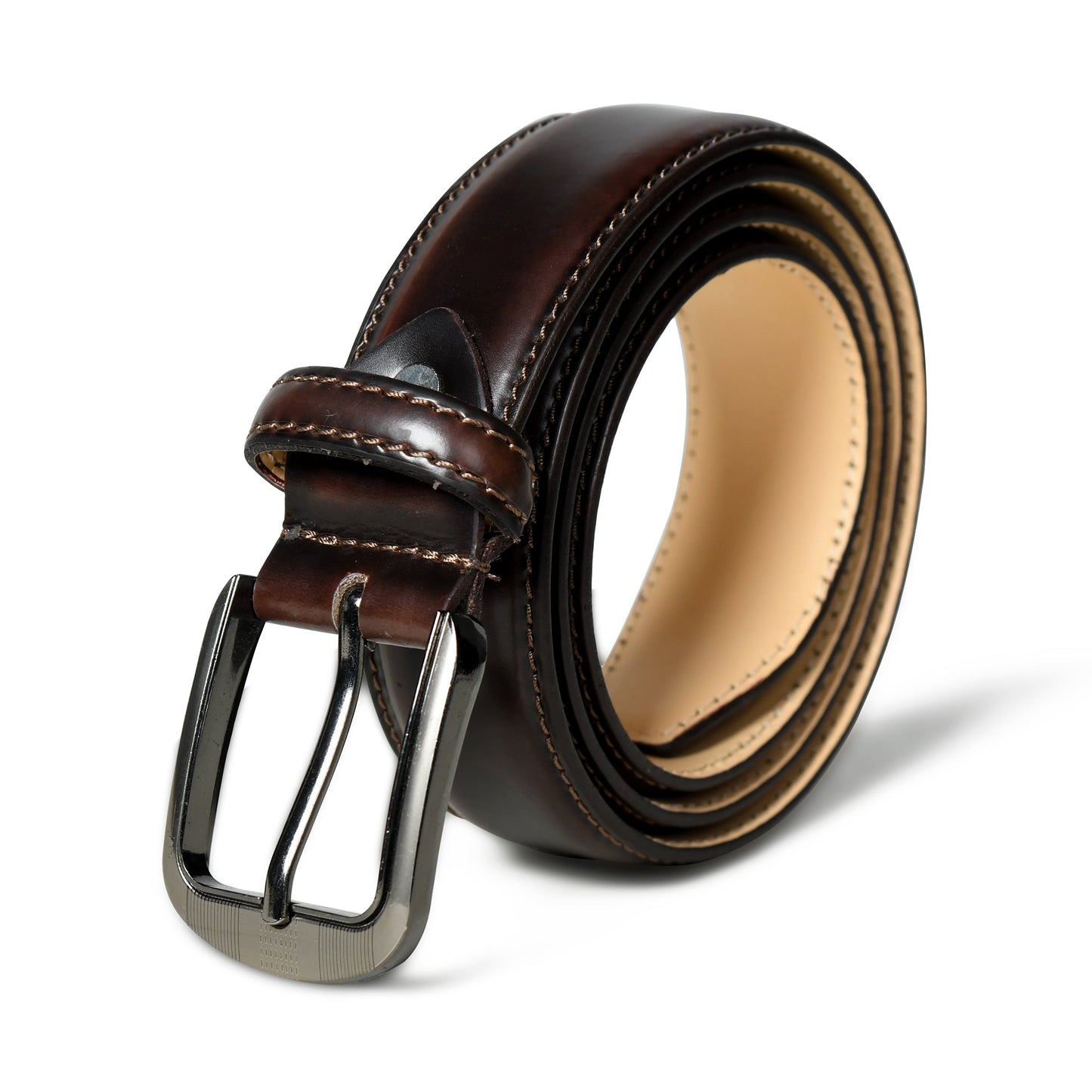 Eclipse Dark Brown Leather Belt - Tampa Home & Garden Store