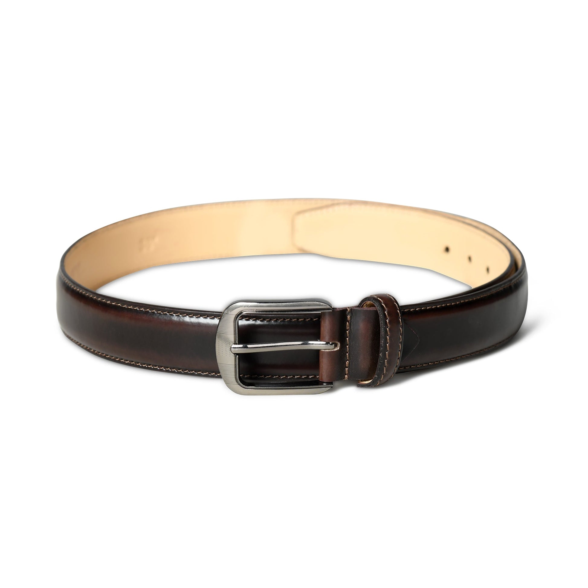 Eclipse Dark Brown Leather Belt - Tampa Home & Garden Store