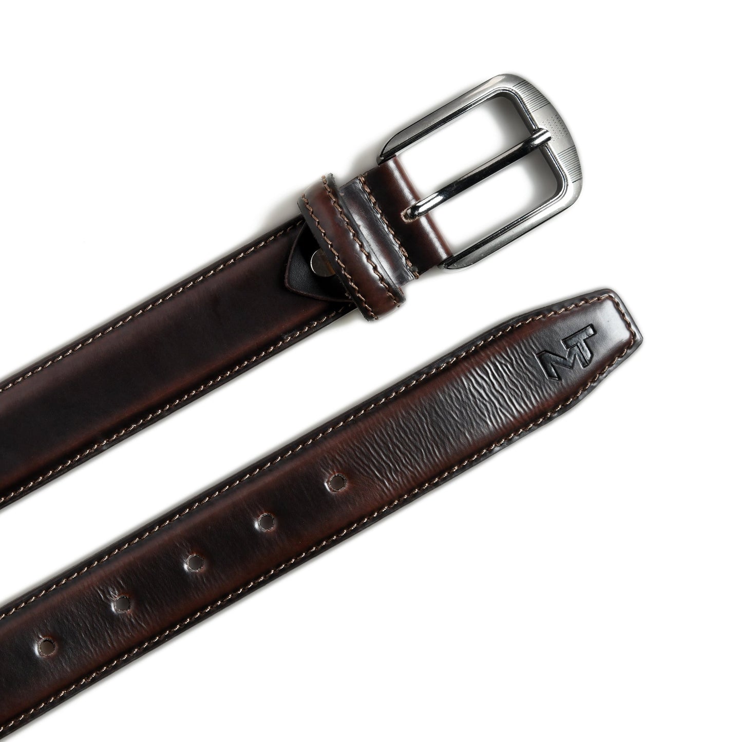 Eclipse Dark Brown Leather Belt - Tampa Home & Garden Store
