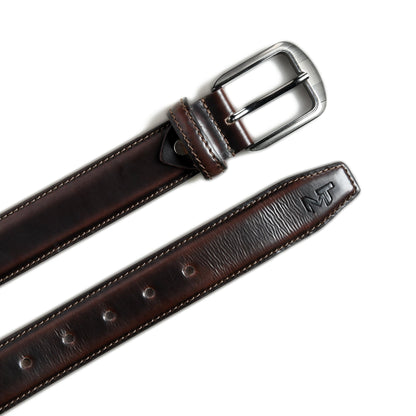 Eclipse Dark Brown Leather Belt - Tampa Home & Garden Store