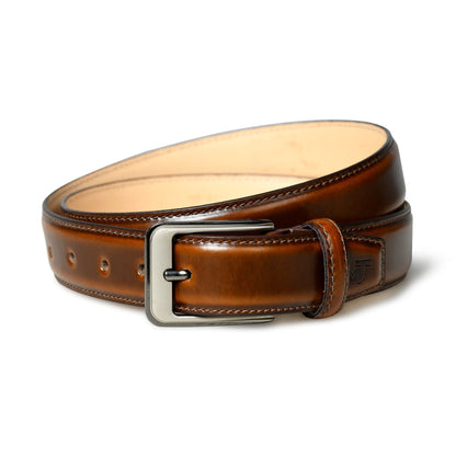 Eclipse Walnut Brown Leather Belt - Tampa Home & Garden Store