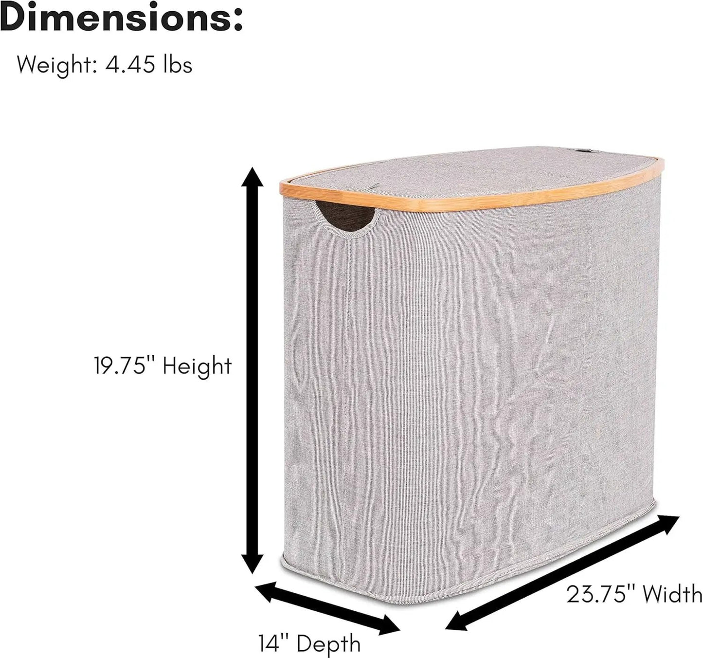 Eco-Friendly Bamboo & Canvas Laundry Hamper – Foldable, Slim Storage Basket with Lid for Bedroom, Bathroom & Dorm - Tampa Home & Garden Store