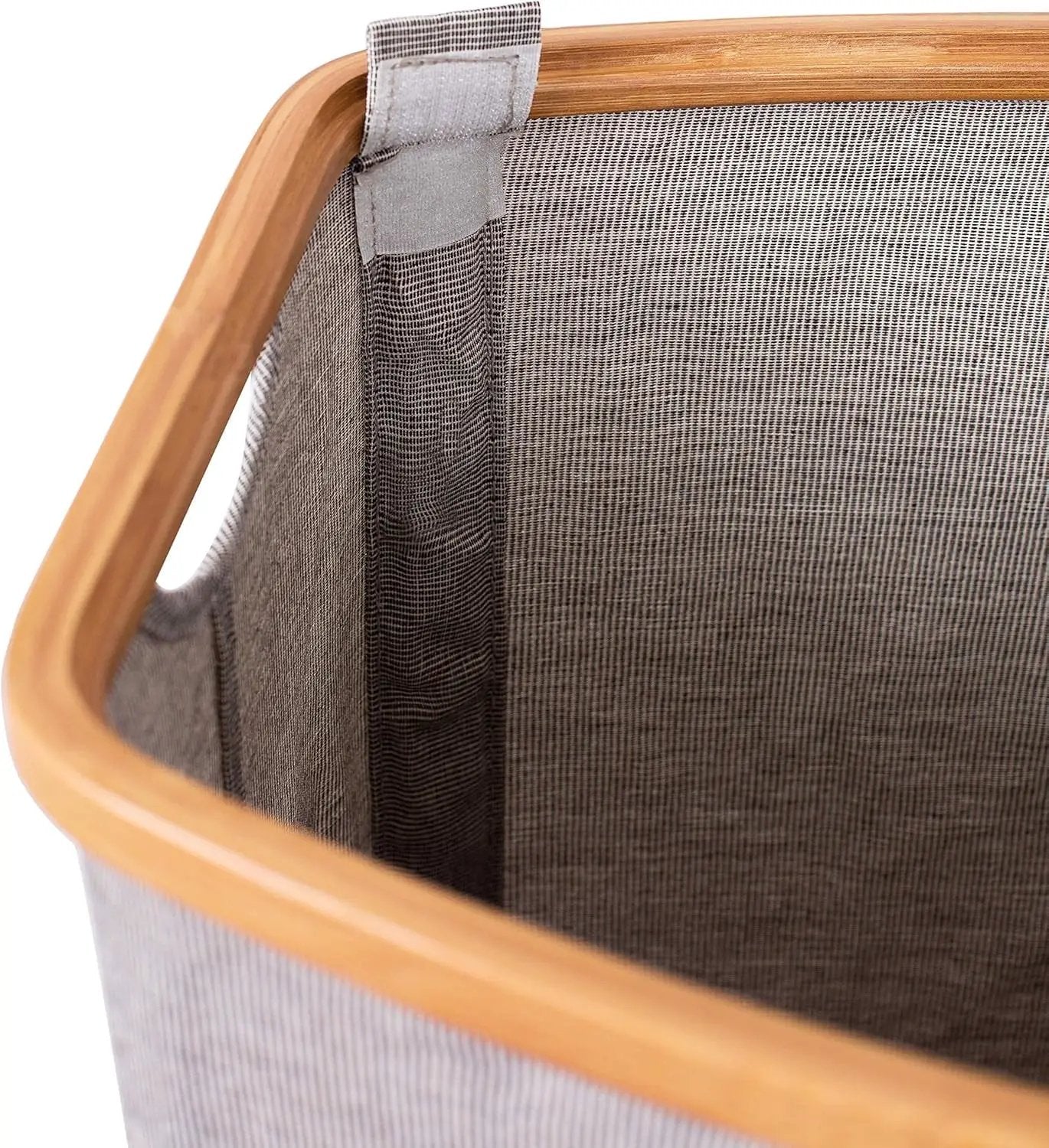 Eco-Friendly Bamboo & Canvas Laundry Hamper – Foldable, Slim Storage Basket with Lid for Bedroom, Bathroom & Dorm - Tampa Home & Garden Store