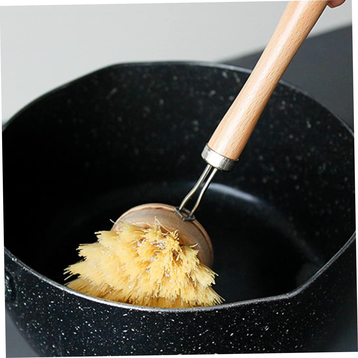 Eco-Friendly Dish Brush Replacement Heads - 5 Pieces Natural Sisal Hemp and Beech Wood Scrubbing Brushes / - Tampa Home & Garden Store