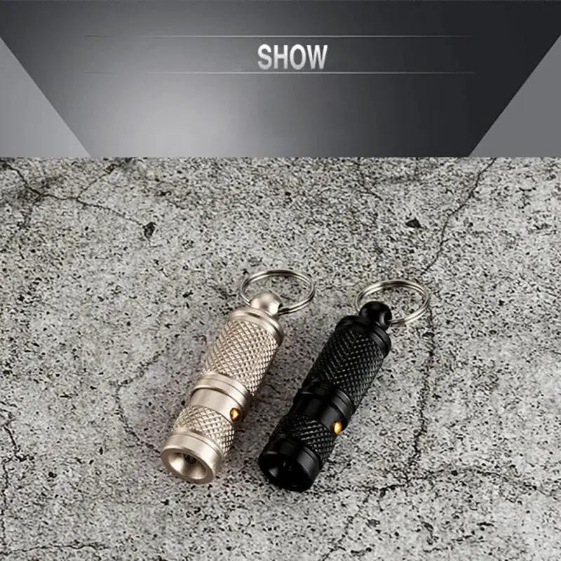 🔦 Eco-Friendly Mini LED Flashlight – Aluminum Alloy Pocket Torch | Waterproof, Lightweight, Durable | Everyday Carry Keychain Light (Black or White) - Tampa Home & Garden Store
