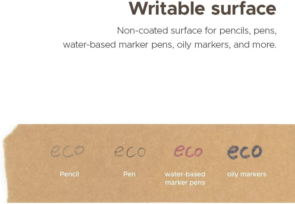 Eco Kraft Paper Packing Tape – 2" x 43 Yards Brown Writable Masking Tape – Heavy Duty, Recyclable, Tearable by Hand – Strong Adhesive for Shipping, Moving, Crafting & Storage - Tampa Home & Garden Store