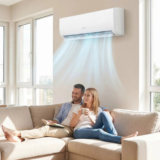 DirectDeals EcoGuard 24000 BTU 21 SEER2 208V wall-mount air conditioner, white unit on Tampa Home & Garden Store