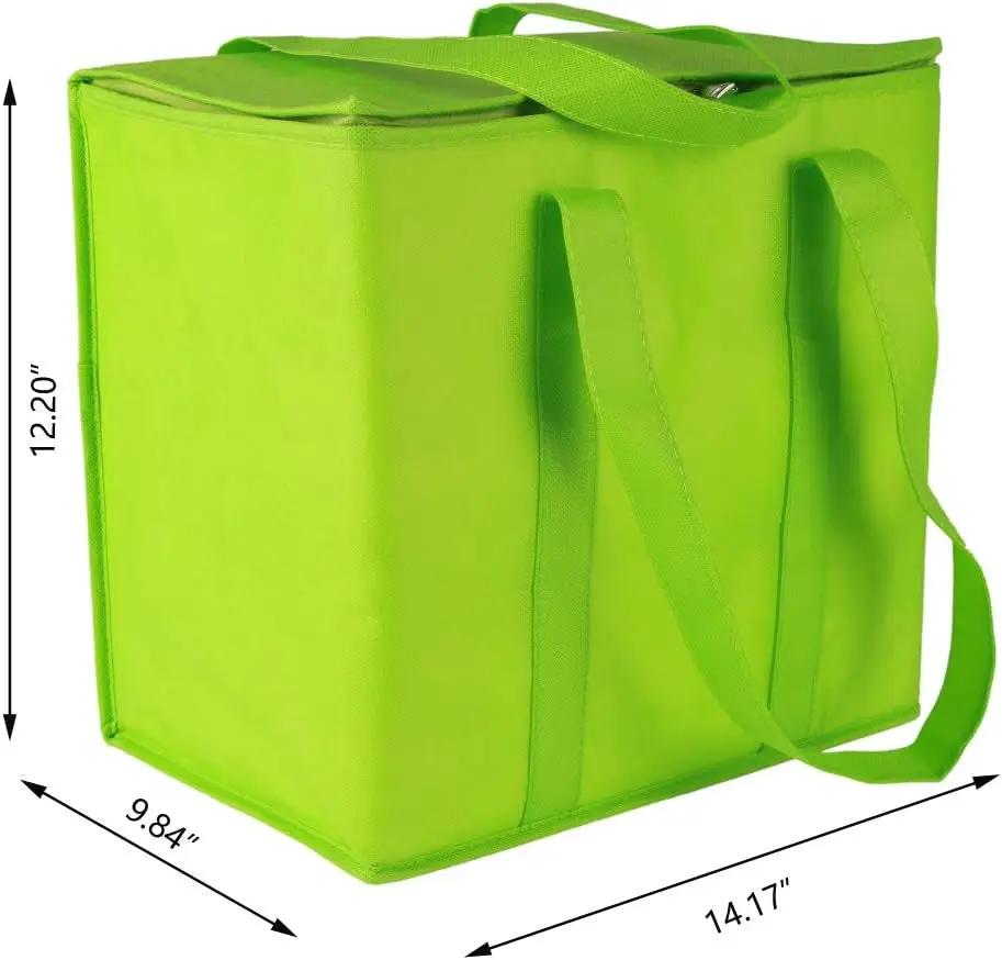 ♻️ EcoInsulate™ Heavy-Duty Reusable Insulated Grocery Bags – 2-Pack, Large Capacity, Thermal Cooler Totes with Zipper & Reinforced Bottom – For Groceries, Picnics, Camping & More - Tampa Home & Garden Store