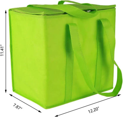 ♻️ EcoInsulate™ Heavy-Duty Reusable Insulated Grocery Bags – 2-Pack, Large Capacity, Thermal Cooler Totes with Zipper & Reinforced Bottom – For Groceries, Picnics, Camping & More - Tampa Home & Garden Store