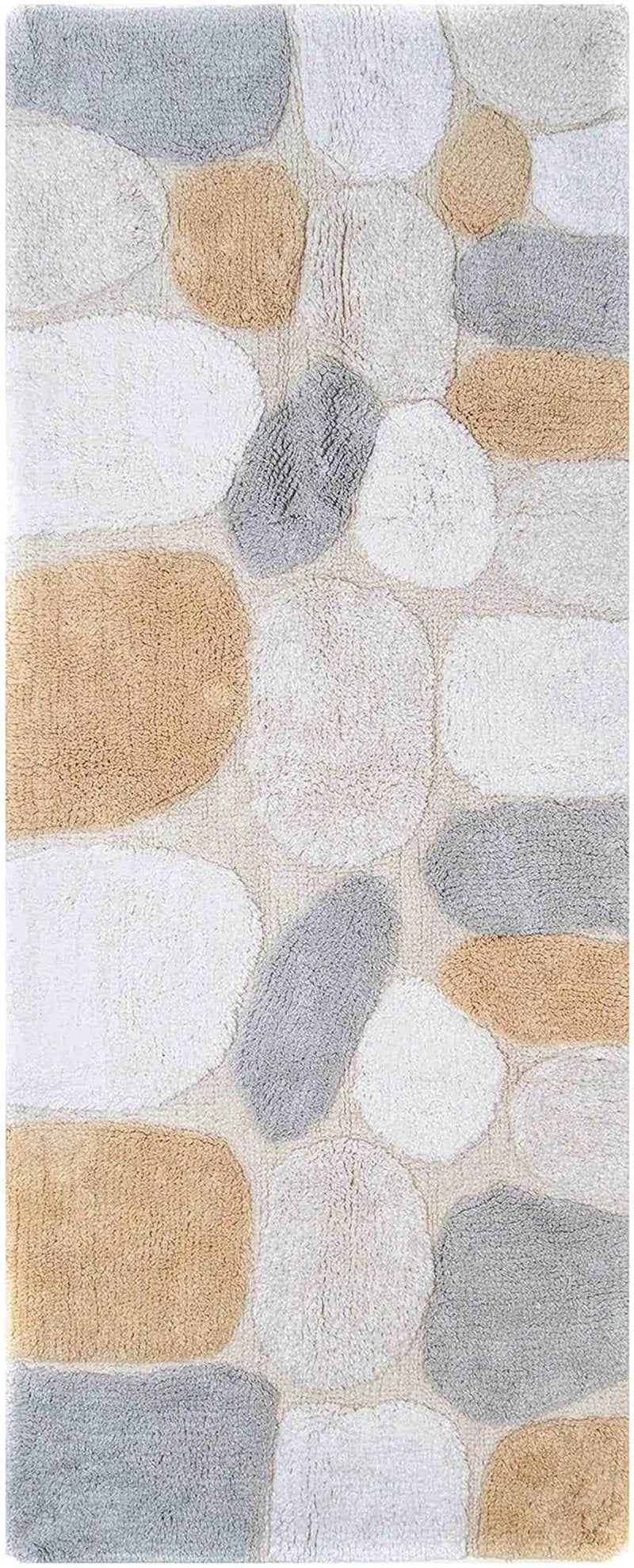 🛁 EcoSoft™ 100% Cotton Pebble Bath Runner – Machine Washable, Non-Slip Latex Backing, Spa-Inspired Comfort – 24"x60" - Tampa Home & Garden Store