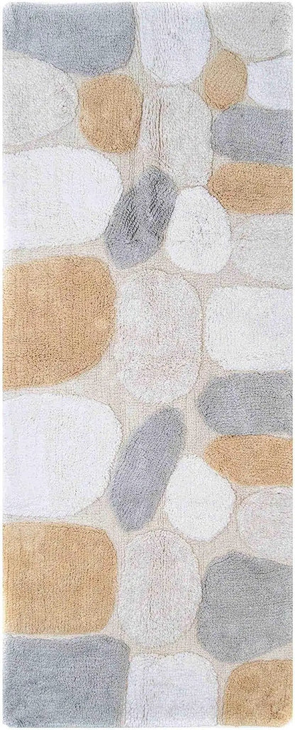 🛁 EcoSoft™ 100% Cotton Pebble Bath Runner – Machine Washable, Non-Slip Latex Backing, Spa-Inspired Comfort – 24"x60" - Tampa Home & Garden Store
