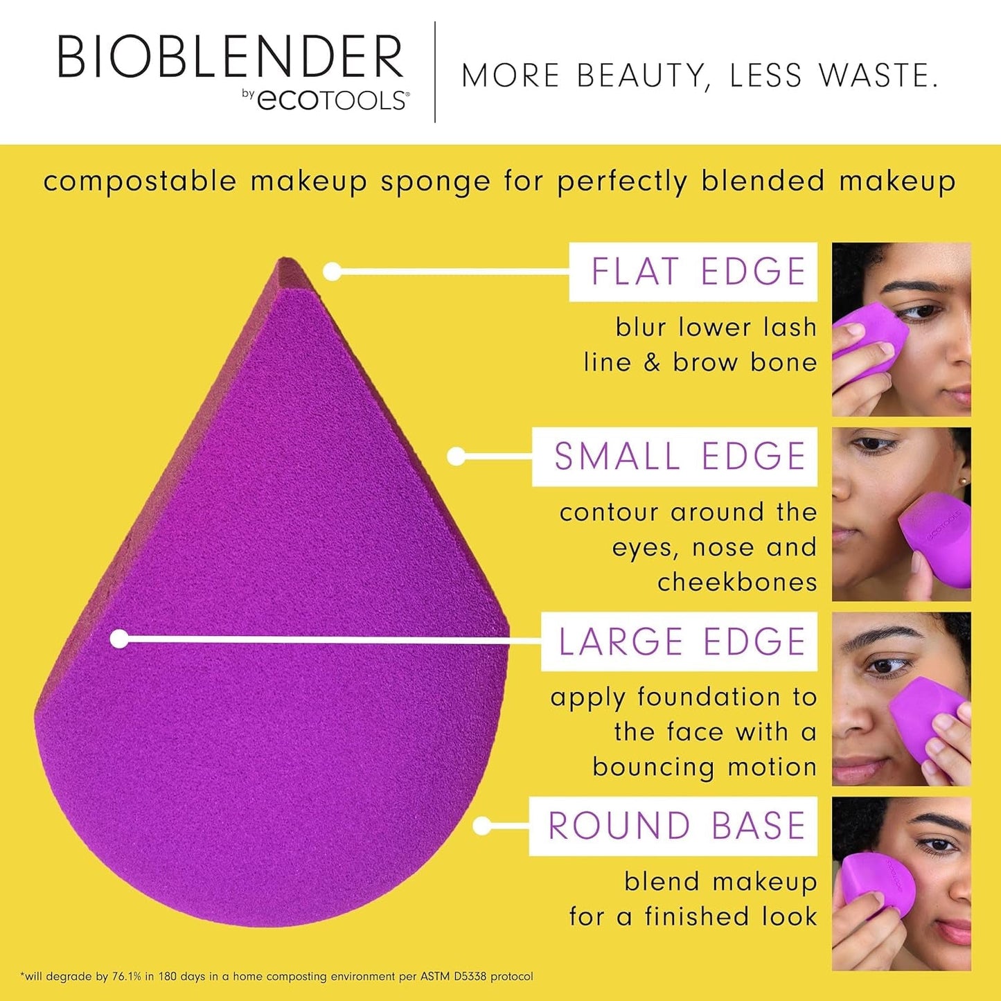 EcoTools Bioblender Compostable Makeup Sponge — Flawless Blending Meets Sustainability - Tampa Home & Garden Store