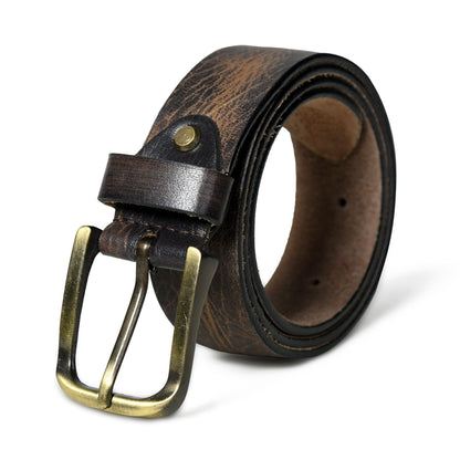 Eden Dark Brown Men's Leather Belt - Tampa Home & Garden Store