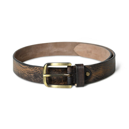 Eden Dark Brown Men's Leather Belt - Tampa Home & Garden Store