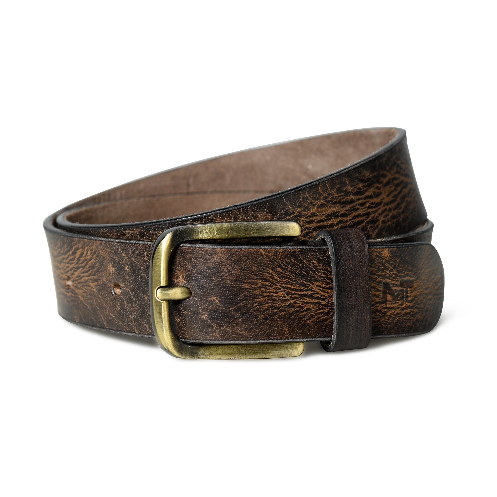 Eden Dark Brown Men's Leather Belt - Tampa Home & Garden Store