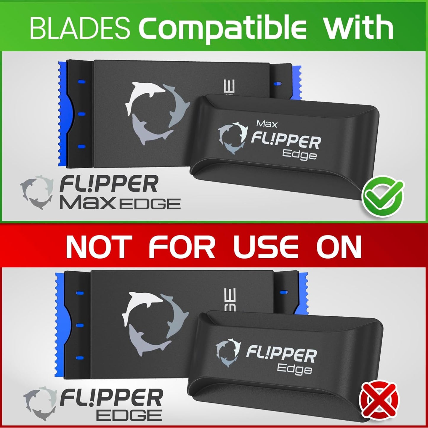 Flipper Edge Acrylic Safe Plastic Blades 10 Pack