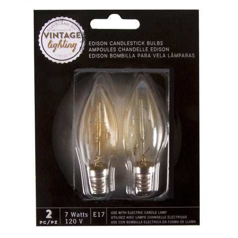 Edison Candlestick Bulbs - E17 - 2 pieces - Tampa Home & Garden Store